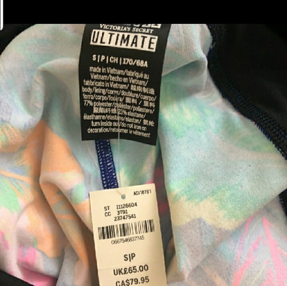 Victoria secret Pink tropical leggings rare - Picture 4 of 4